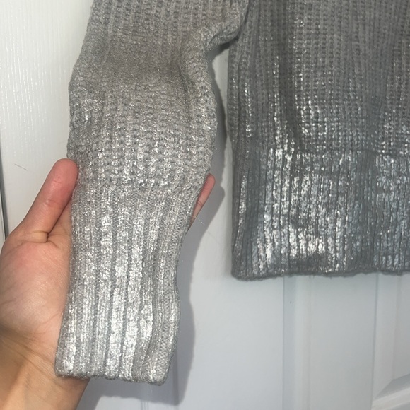 Armani Exchange A | X size X small pullover sweater gray misty grey coated NEW - Picture 3 of 15